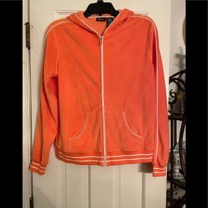 St John Bay Orange terry cloth hoodie